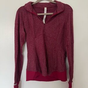 lululemon Long Sleeve Quarter Zip Hoodie